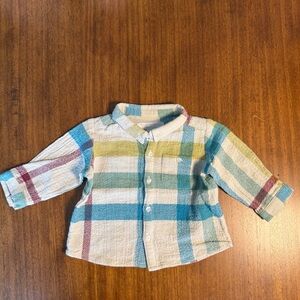 NWOT Burberry Baby Plaid Button Down